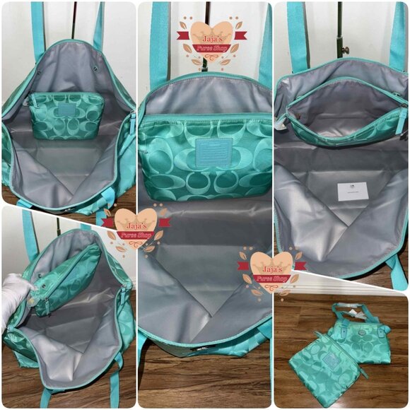 💚Coach Signature Fabric-Nylon Bag & Snap Pouch💚 - Picture 8 of 16